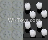 Lead Honor LH-X15 X15C X15WF Spare Parts-08 Big Main gear(8pcs) & Small gear for the Main motor(8pcs)-9 Teeth,Lead Honor LH-X15 X15C X15DV X15WF RC Quadcopter Drone Spare Parts Accessories,LH-X15 Replacement parts